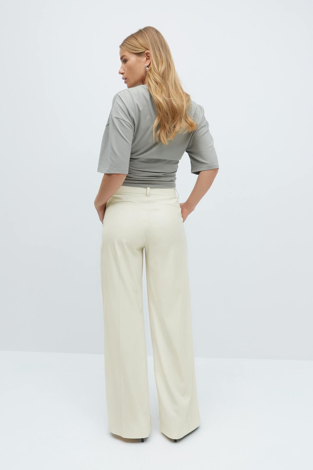 Wide leg suit trousers - Noir
