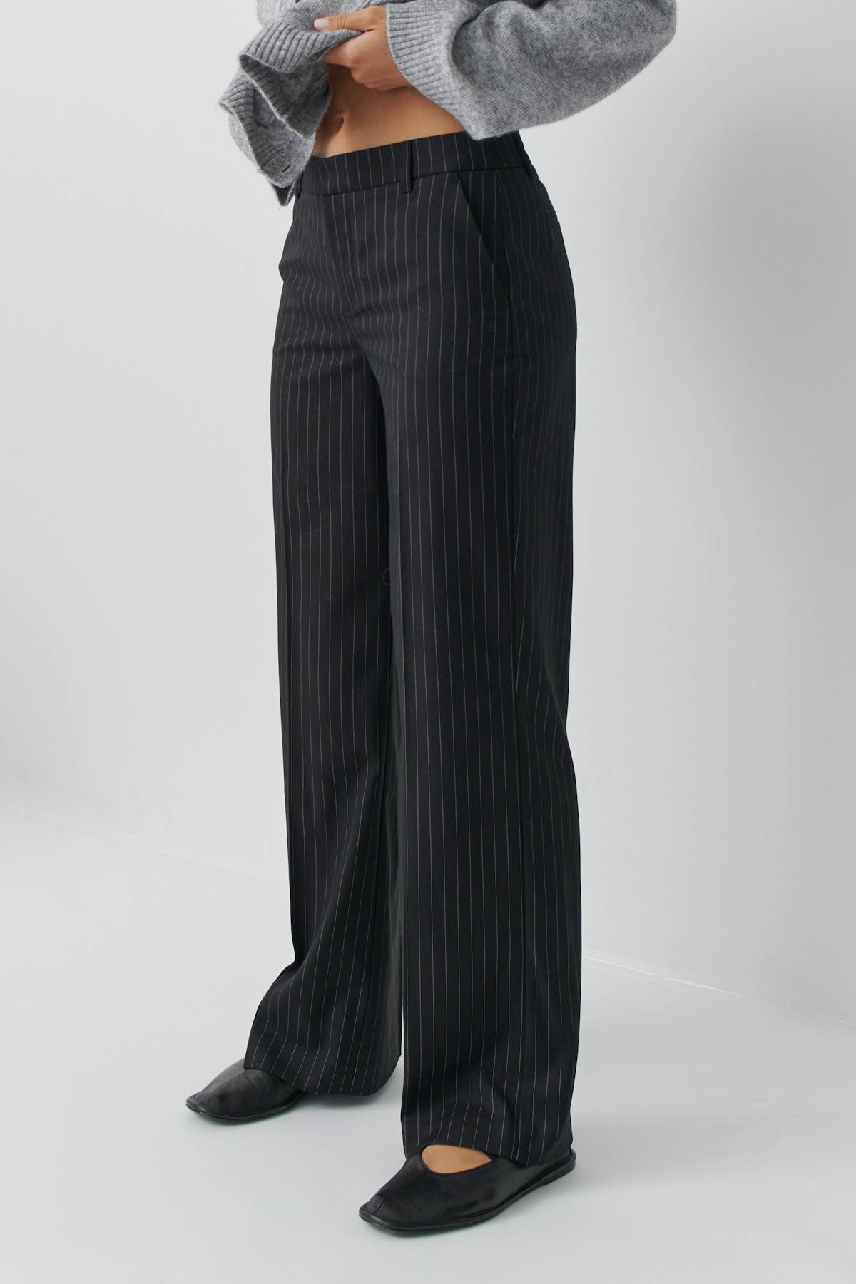 Wide leg suit trousers - Birch