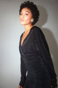 Buzzy ruched dress - Noir
