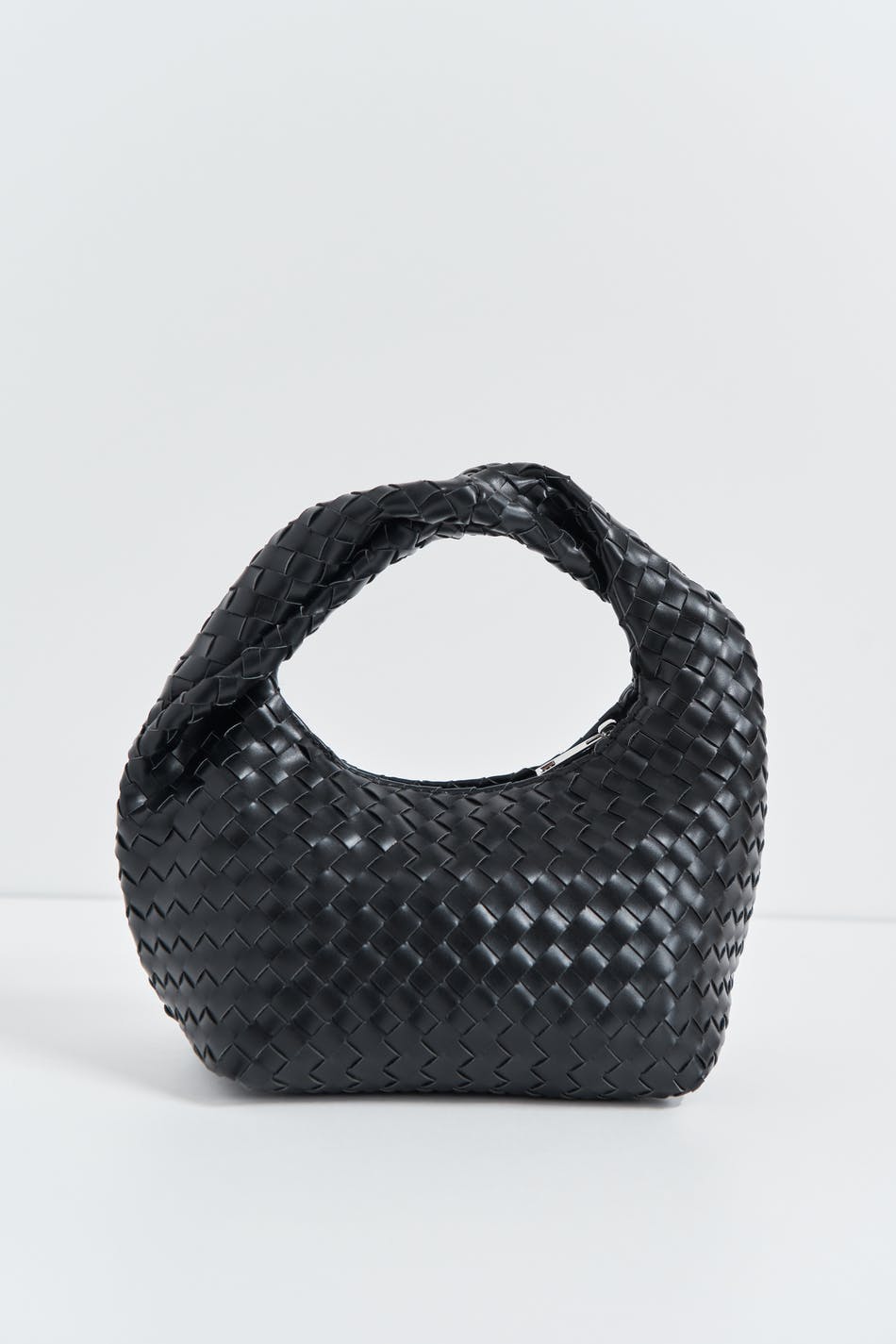 Braided handbag - Marron