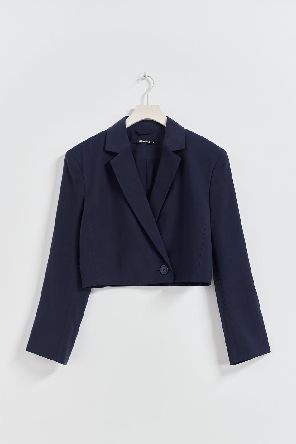 Boxy cropped blazer - Bleu marine