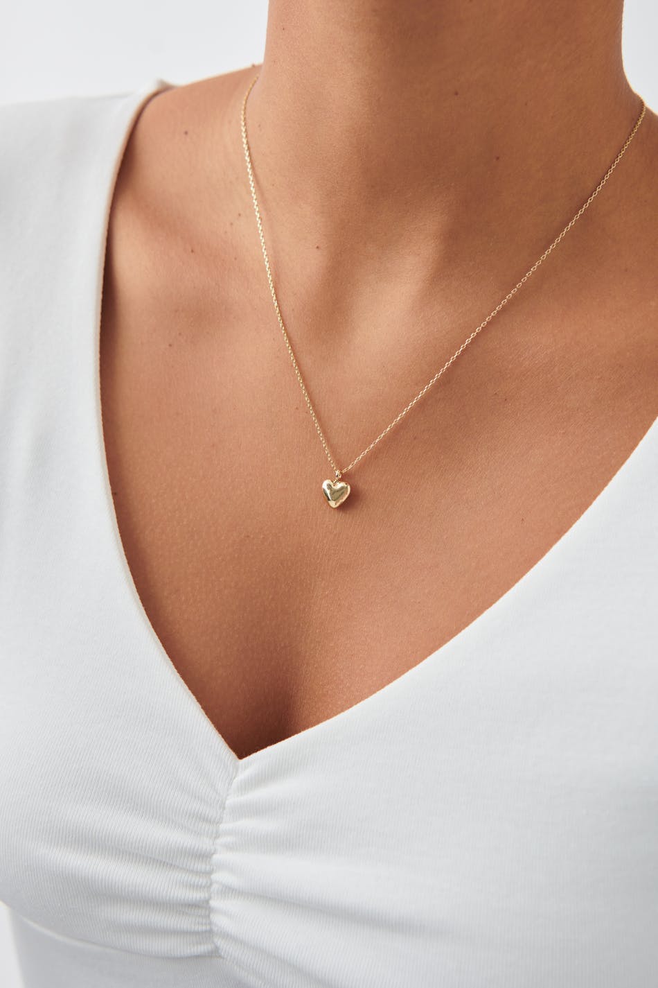 heart necklace - Doré