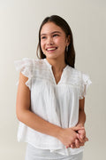 short sleeve top - Blanc