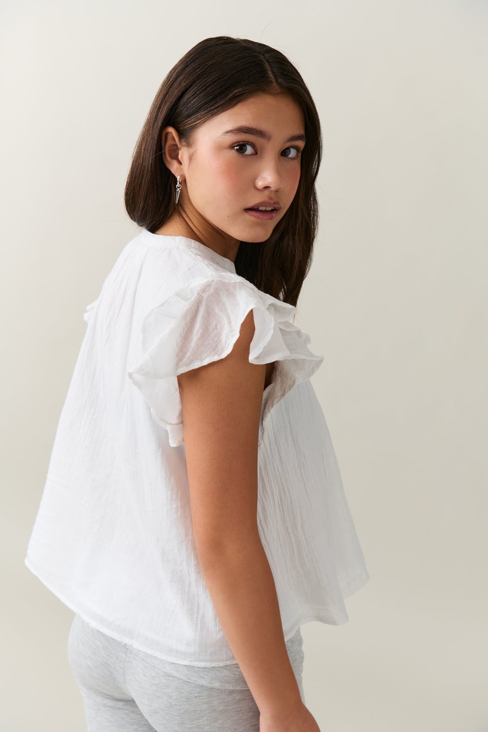 short sleeve top - Blanc