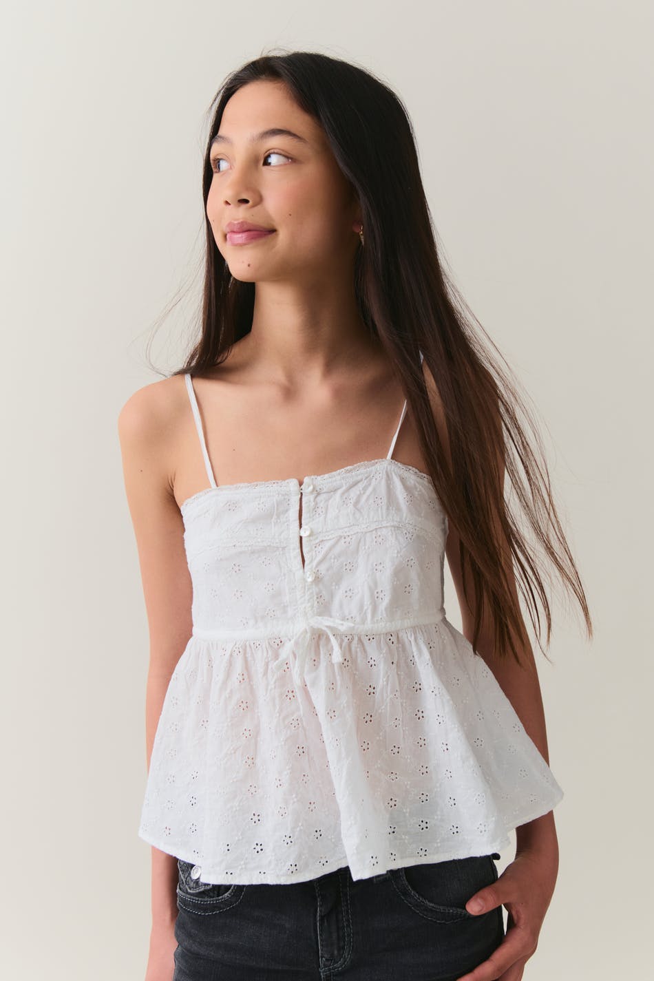 Y anglaise cute top - Blanc