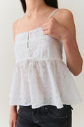 Y anglaise cute top - Blanc
