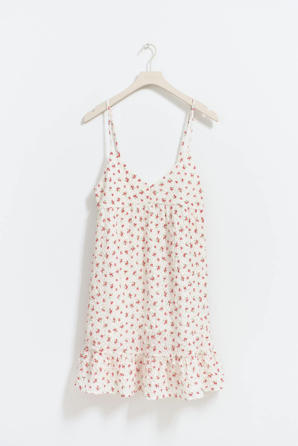 Frill mini dress - Flower aop