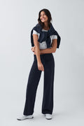 Slim low waist sweatpants - Lt grey melange