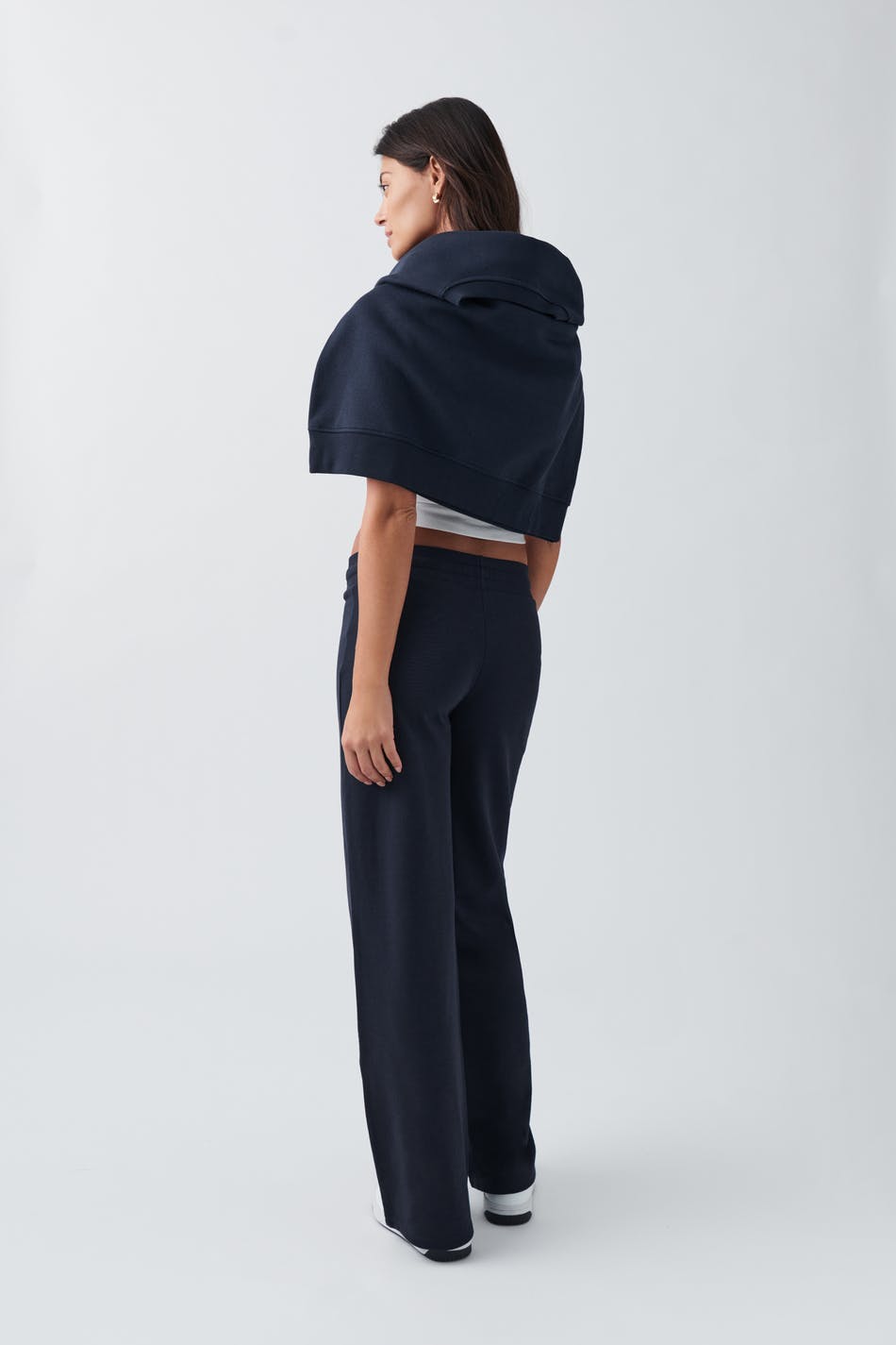 Slim low waist sweatpants - Lt grey melange