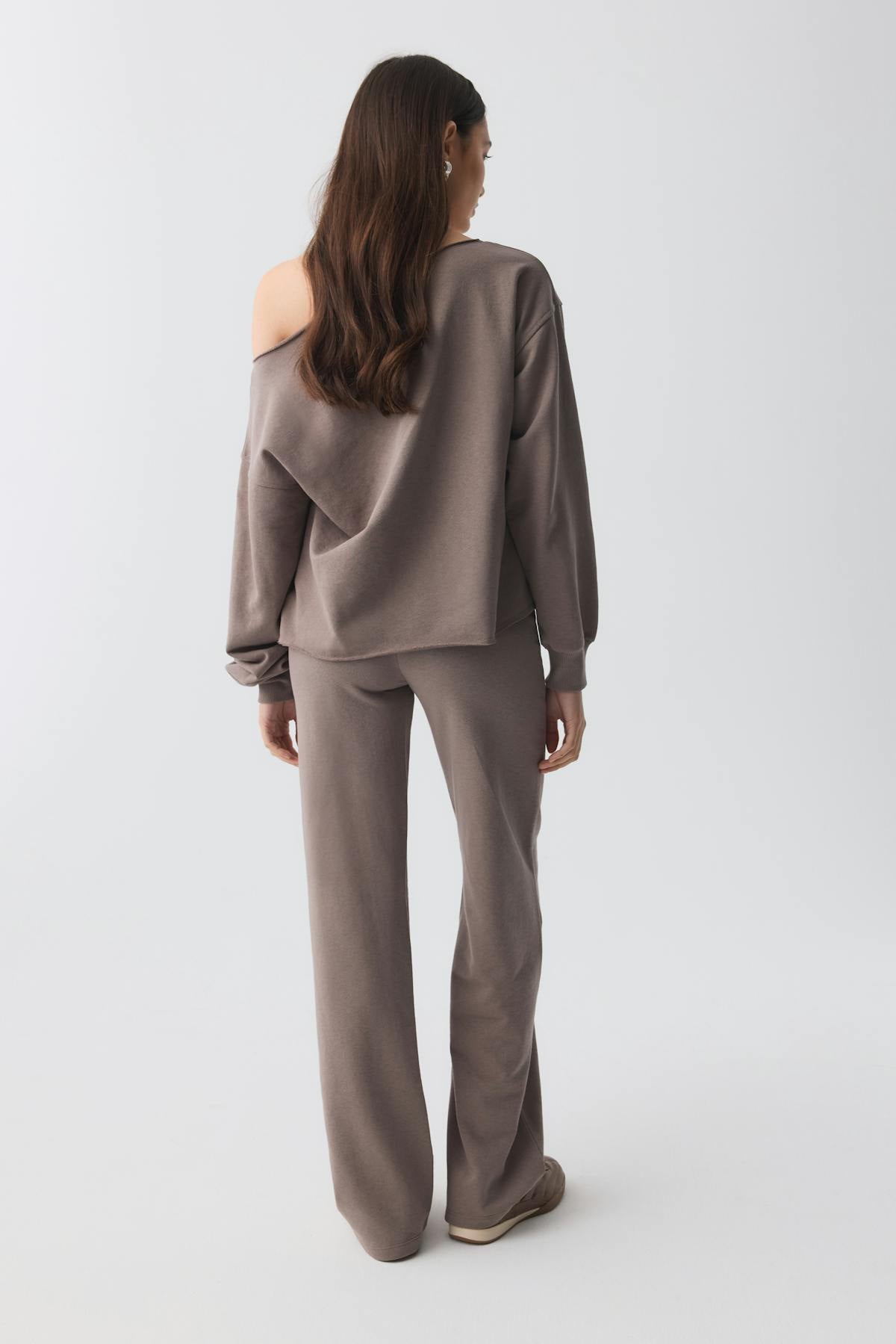 Slim low waist sweatpants - Blanc cassé