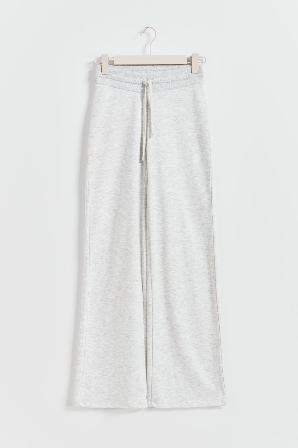 Slim low waist sweatpants - Lt grey melange