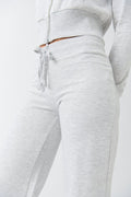 Slim low waist sweatpants - Lt grey melange