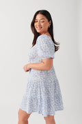 Puff sleeve mini dress - Blanc cassé