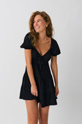 Puff sleeve mini dress - Blanc cassé