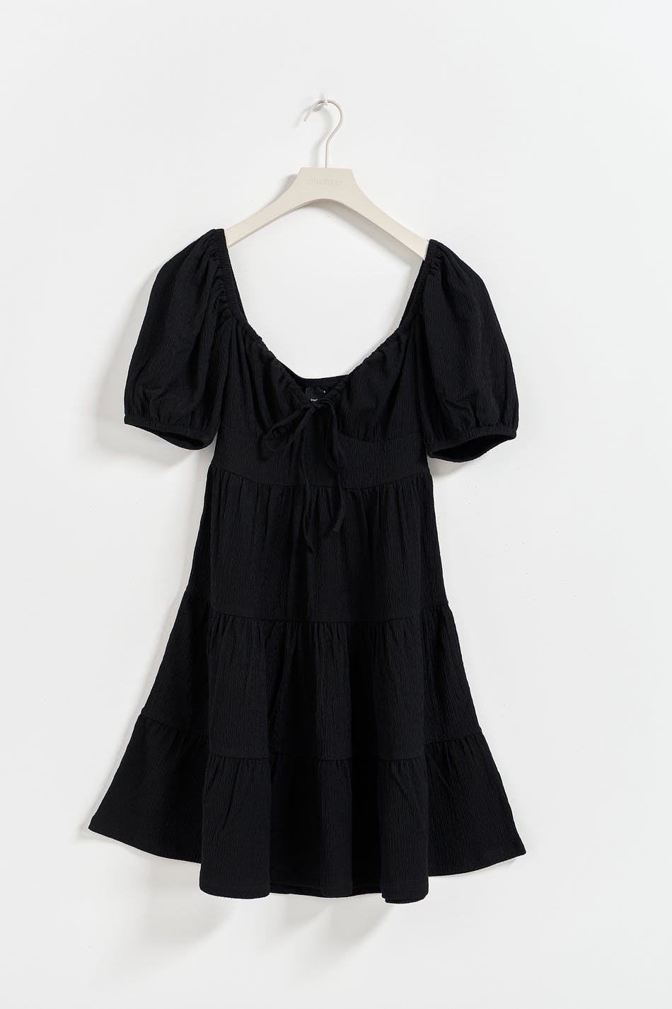 Puff sleeve mini dress - Baby blue ditsy