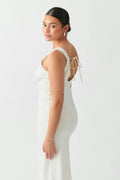 Lacing midi dress - Cloud dancer