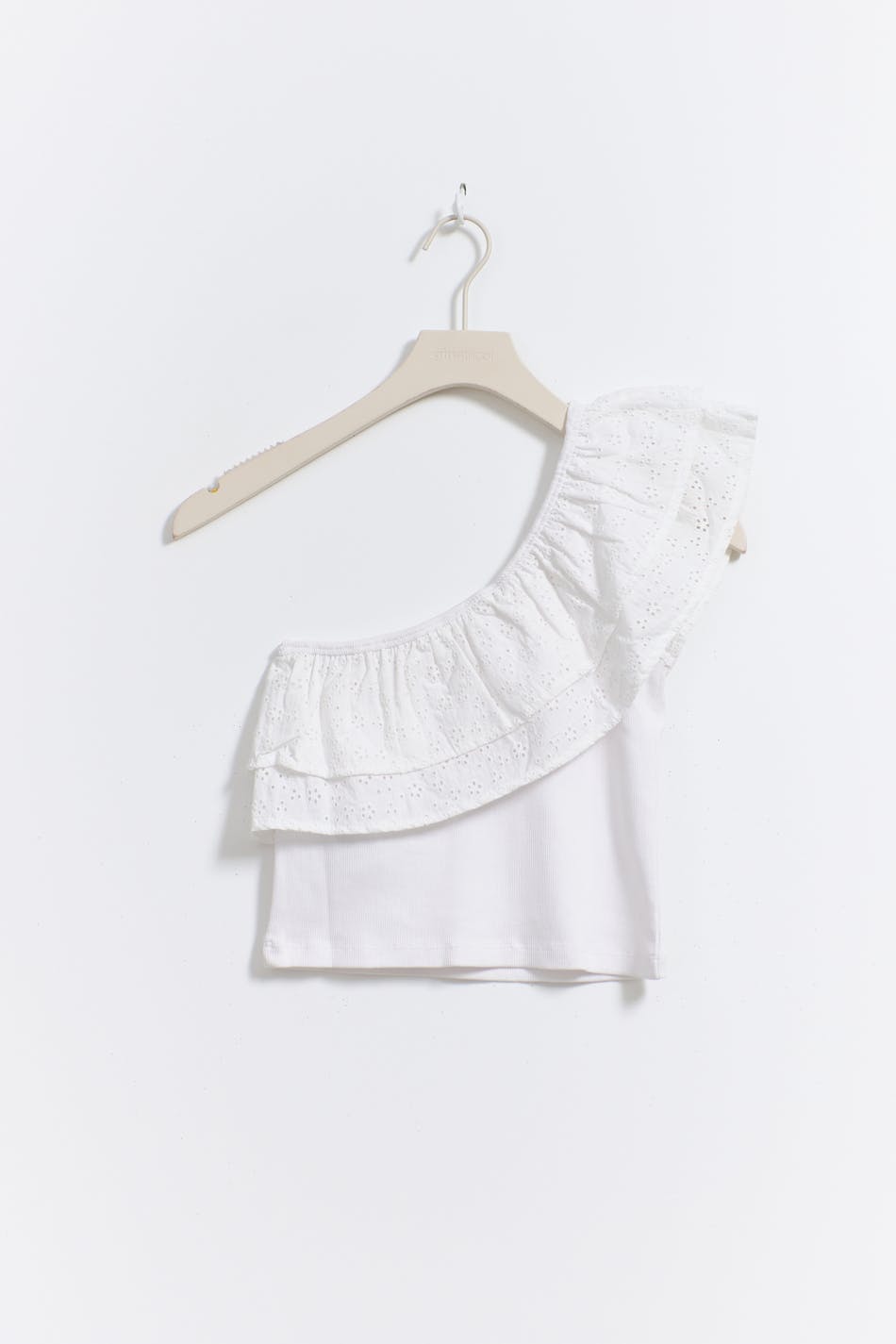 frill top - Blanc