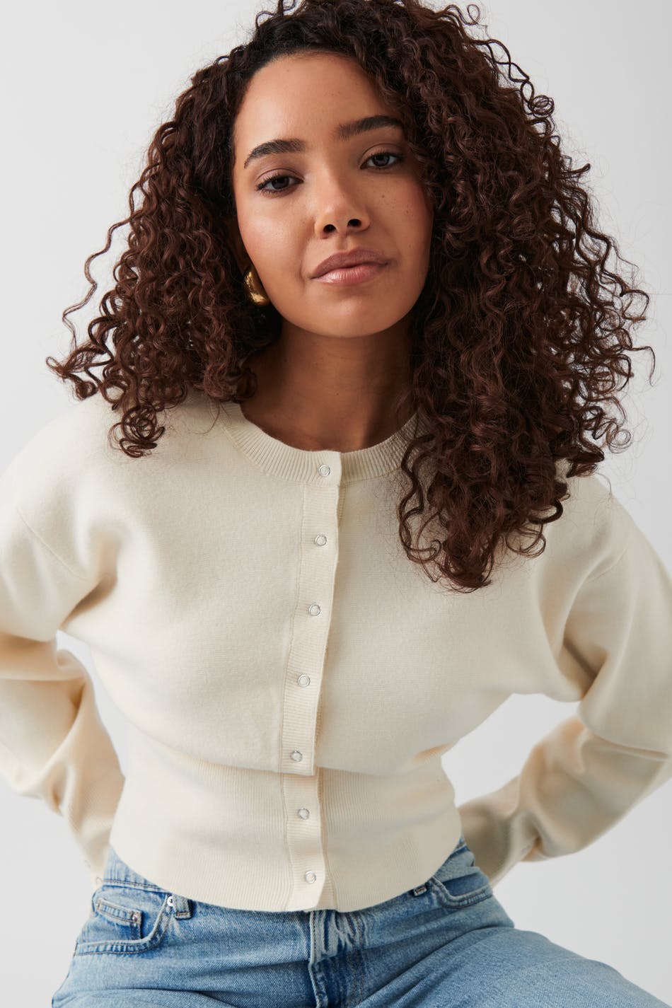 Knitted cardigan - Noir