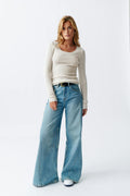 knitted top - Warm white