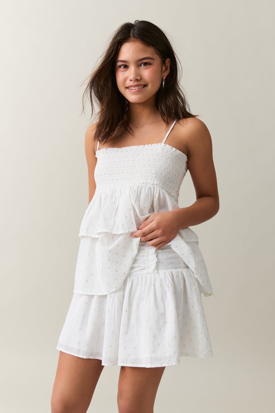 Y low waist skirt - Gold/white