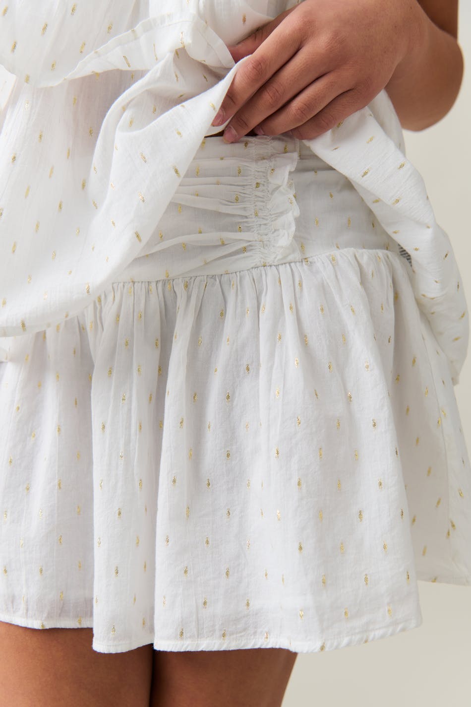 Y low waist skirt - Gold/white