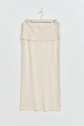 Knitted folded down skirt - Gardenia