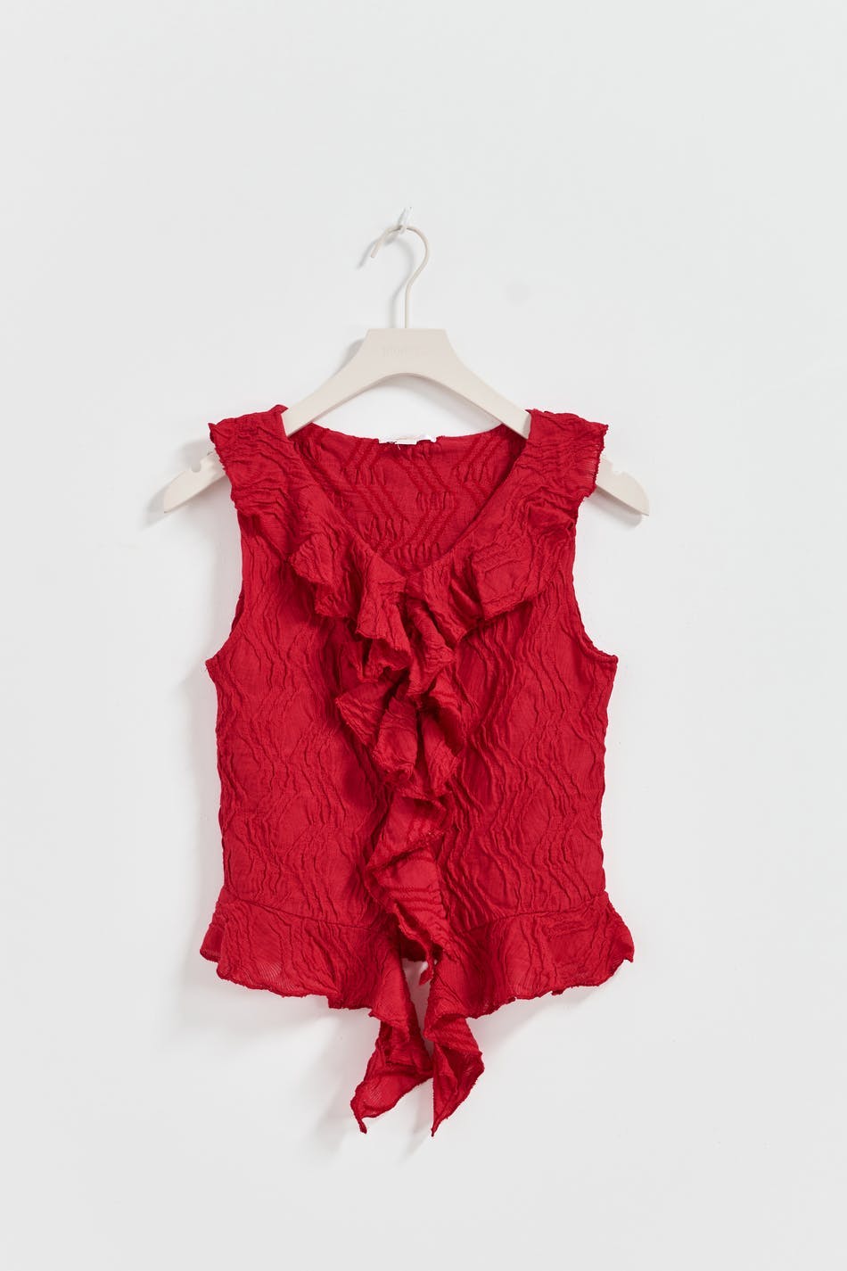 Y textured top - Noir