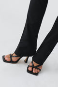 High waist slim trousers - Noir