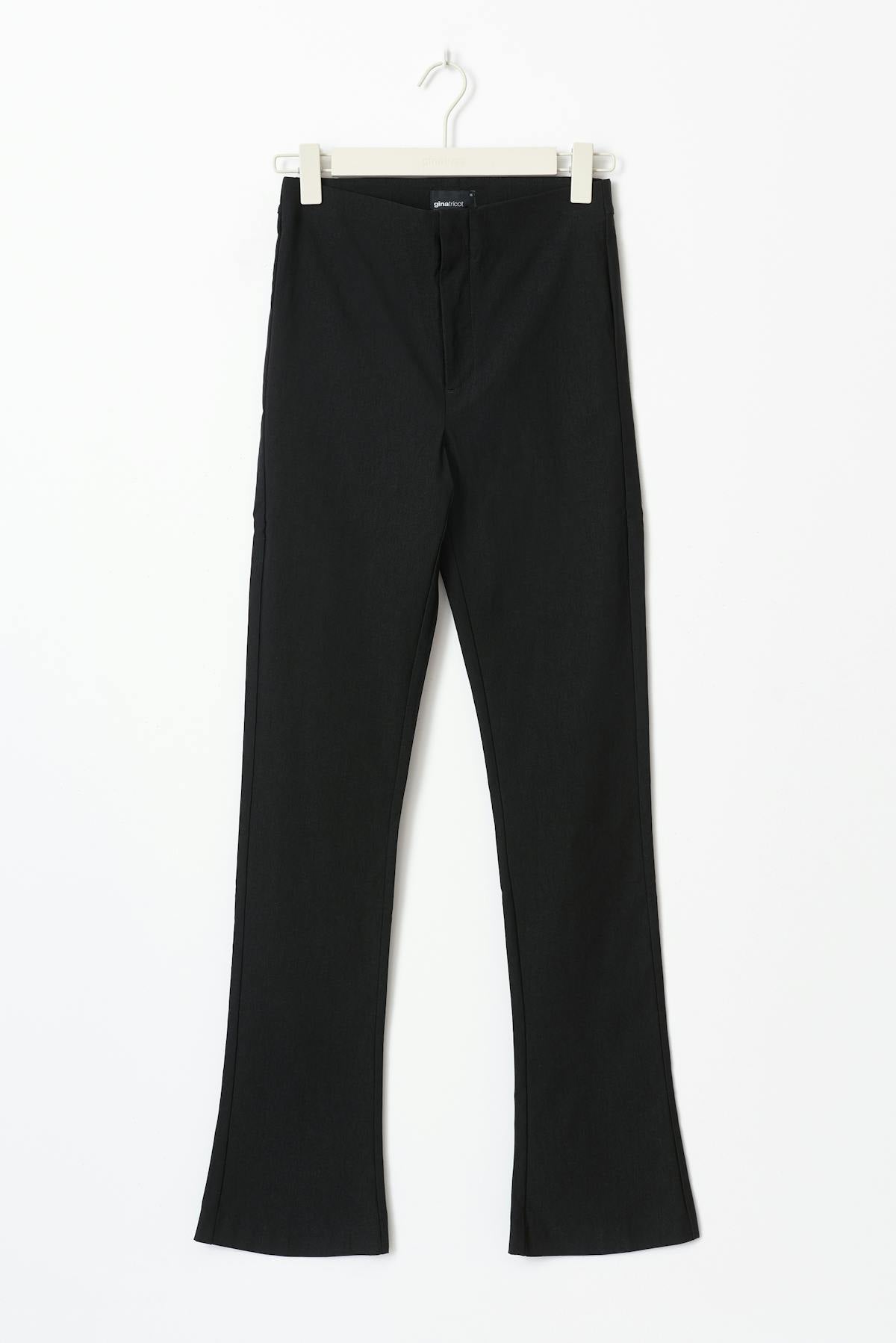 High waist slim trousers - Noir