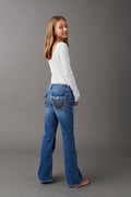 Sequins flare jeans - Mid blue