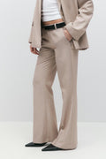 Relaxed bootcut trousers - Navy pinstripe
