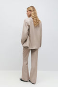 Relaxed bootcut trousers - Navy pinstripe