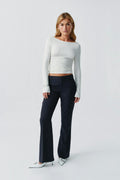 Relaxed bootcut trousers - Noir