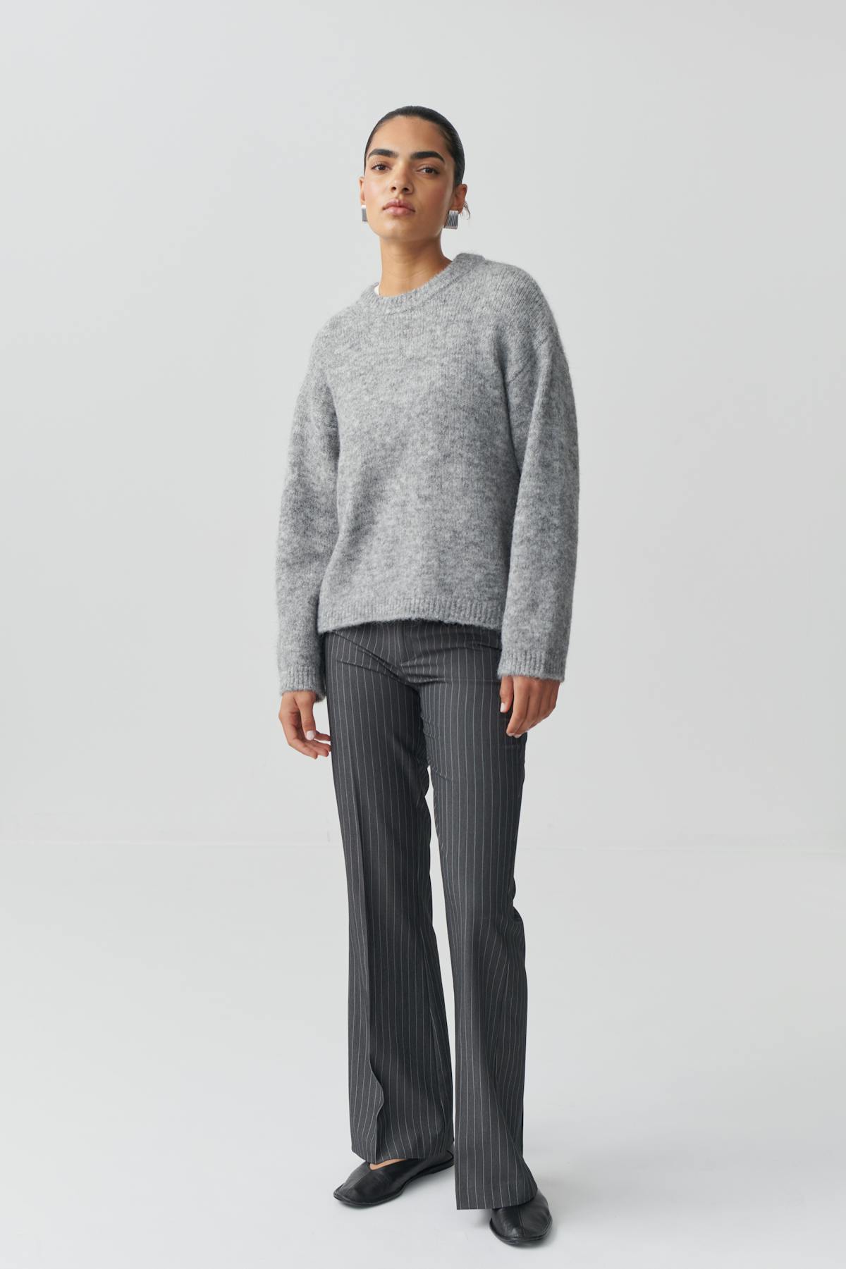 Relaxed bootcut trousers - Noir