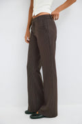 Relaxed bootcut trousers - Marron