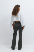Relaxed bootcut trousers - Grey stripe