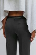 Relaxed bootcut trousers - Grey stripe