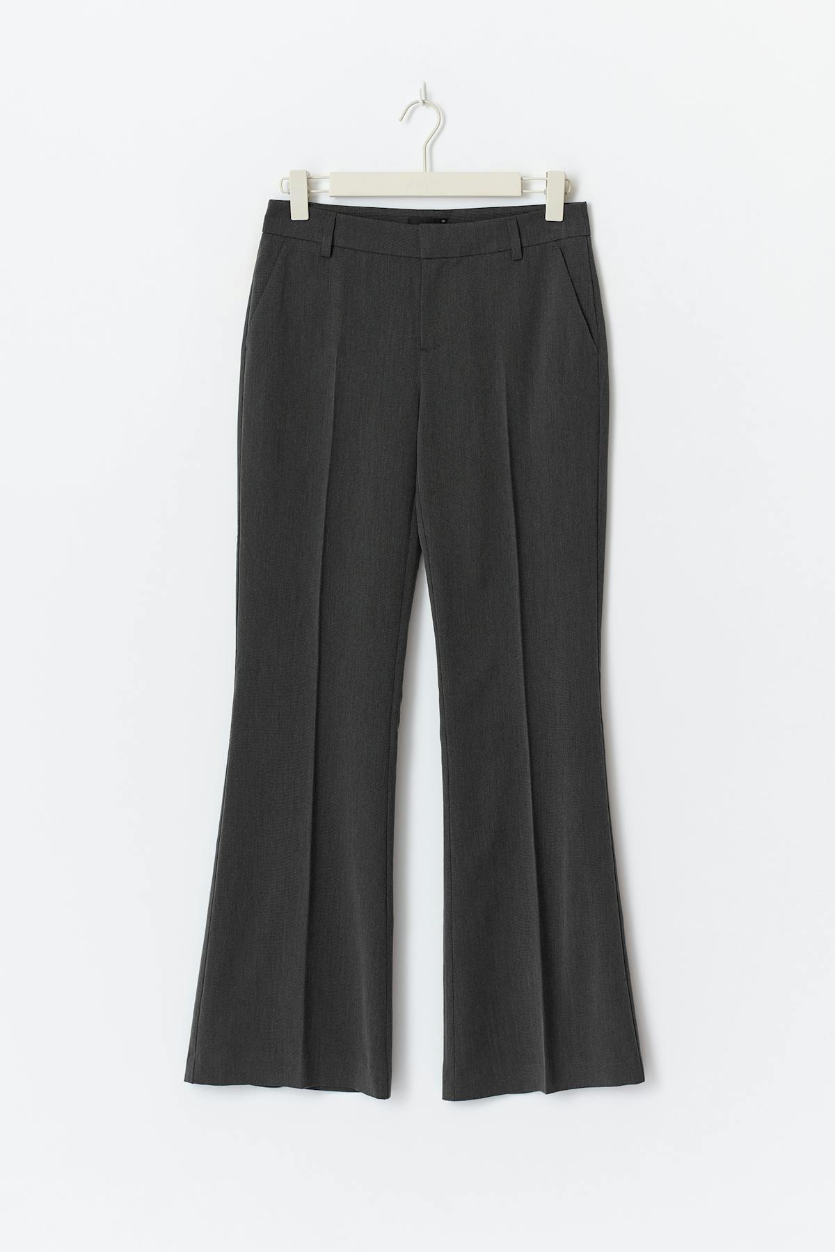 Relaxed bootcut trousers - Grey stripe