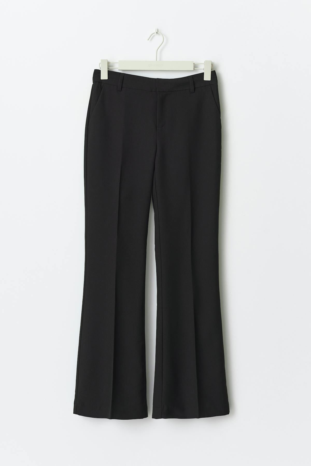 Relaxed bootcut trousers - Grey melange