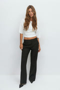 Relaxed bootcut trousers - Marron