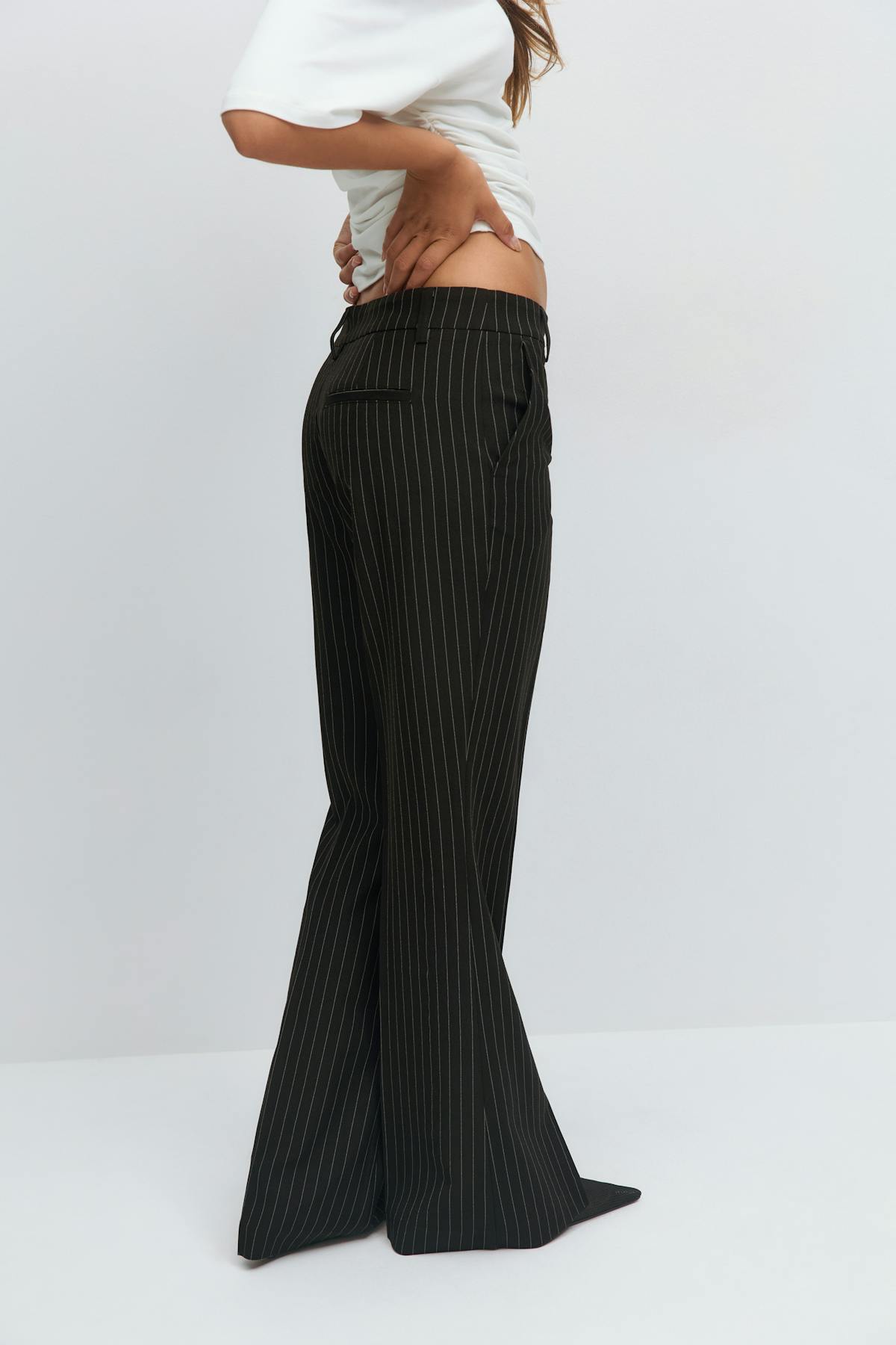 Relaxed bootcut trousers - Marron