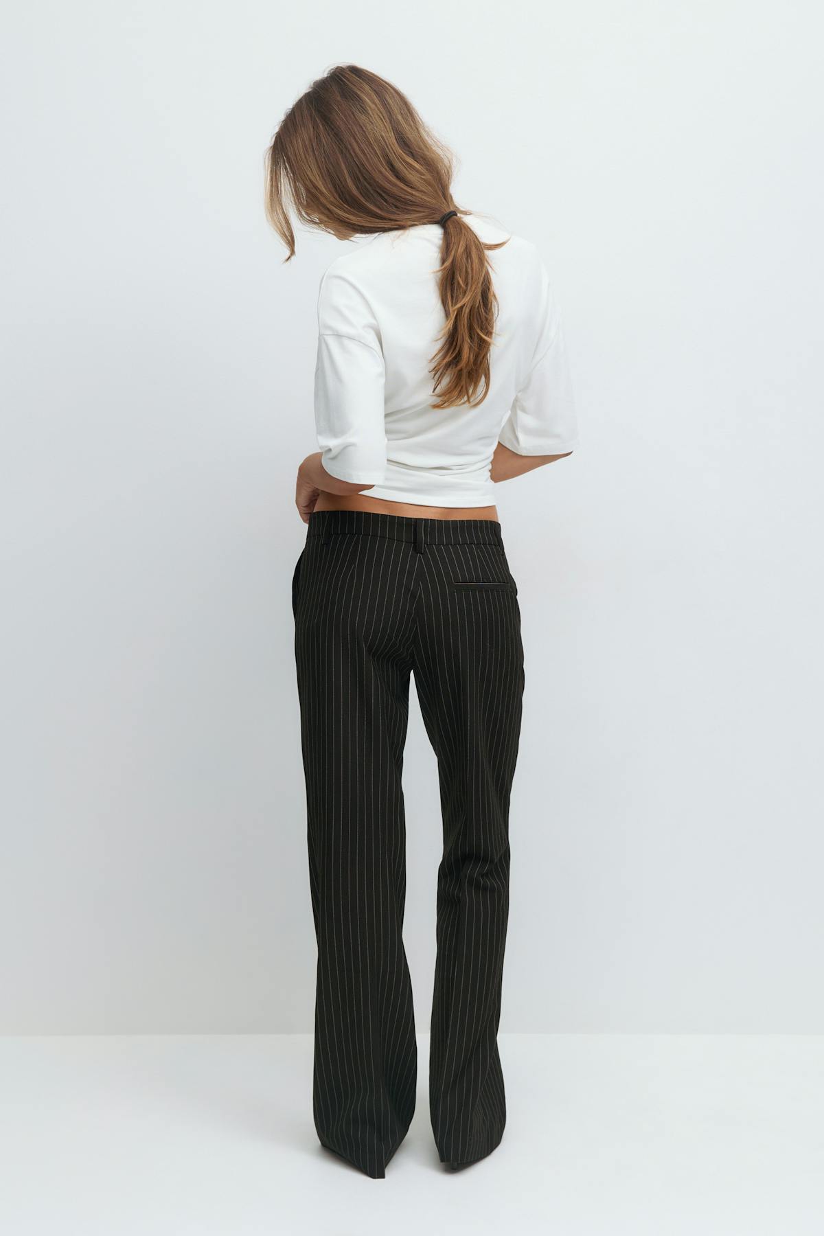 Relaxed bootcut trousers - Marron