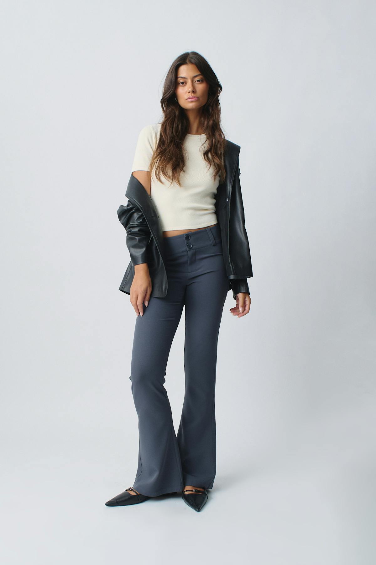 Y2k bootcut trousers - Plaza taupe