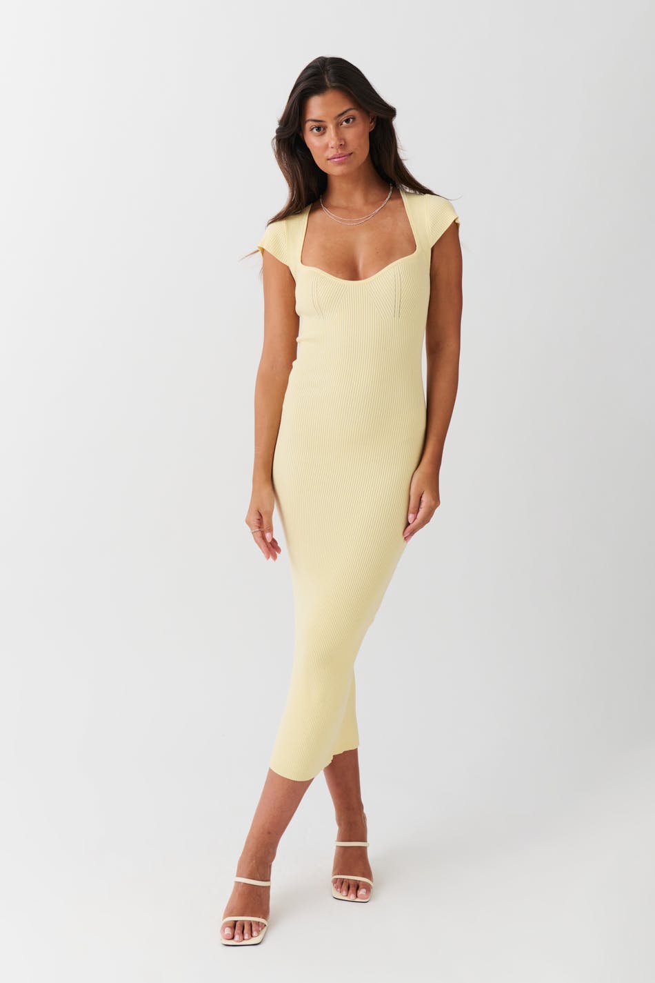Knitted midi dress - Anise flower
