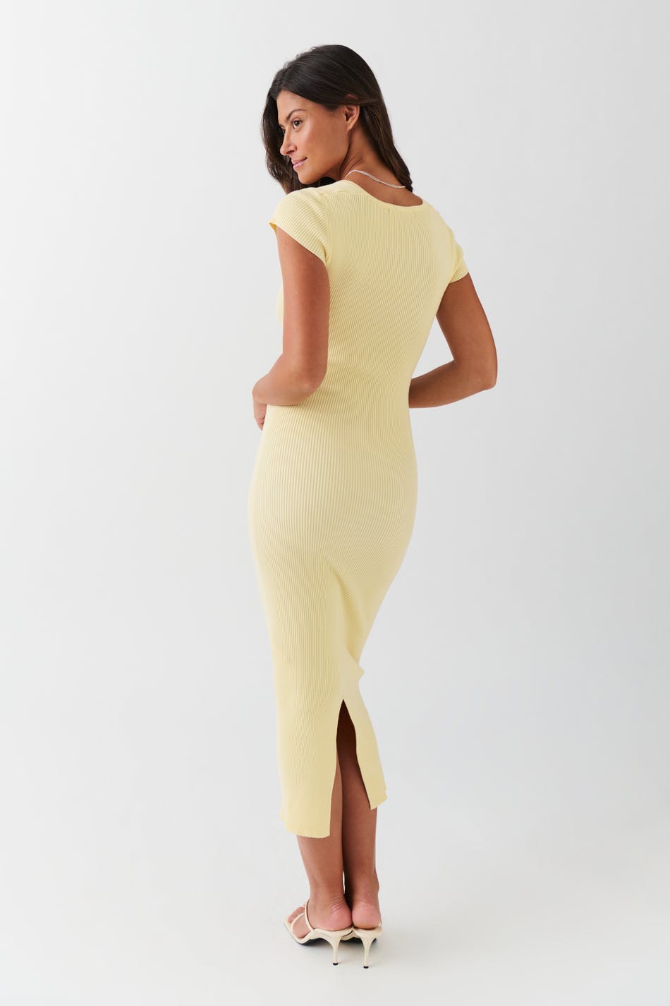 Knitted midi dress - Anise flower