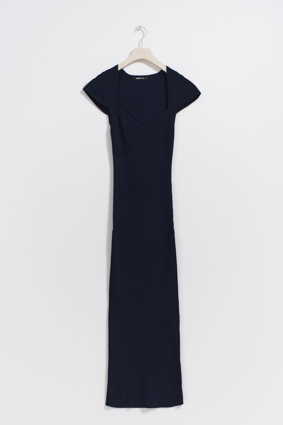 Knitted midi dress - Navy blazer