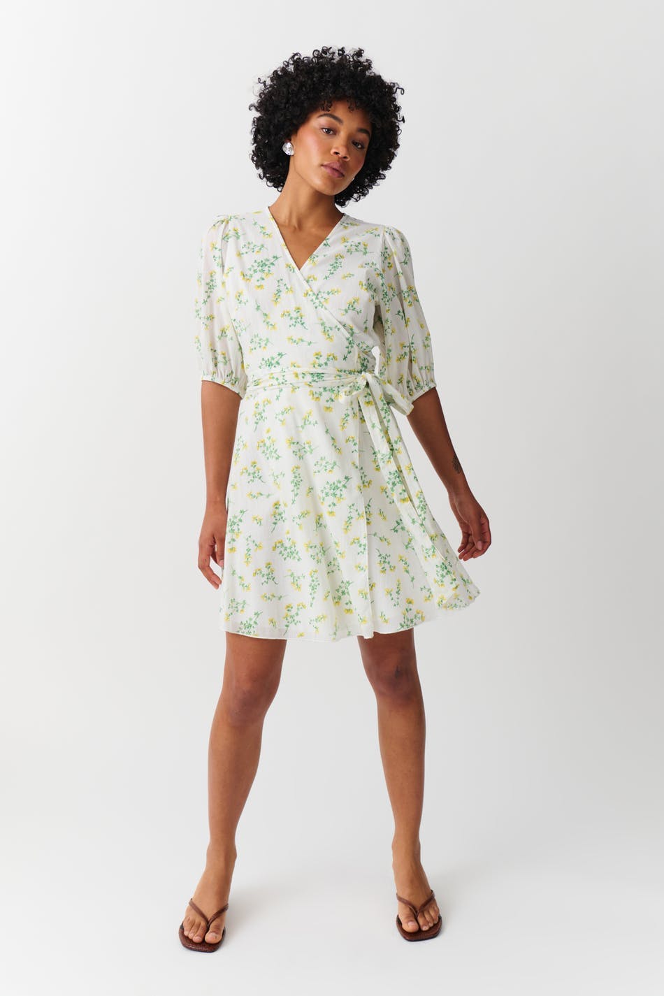 Mini wrap dress - Butter flower