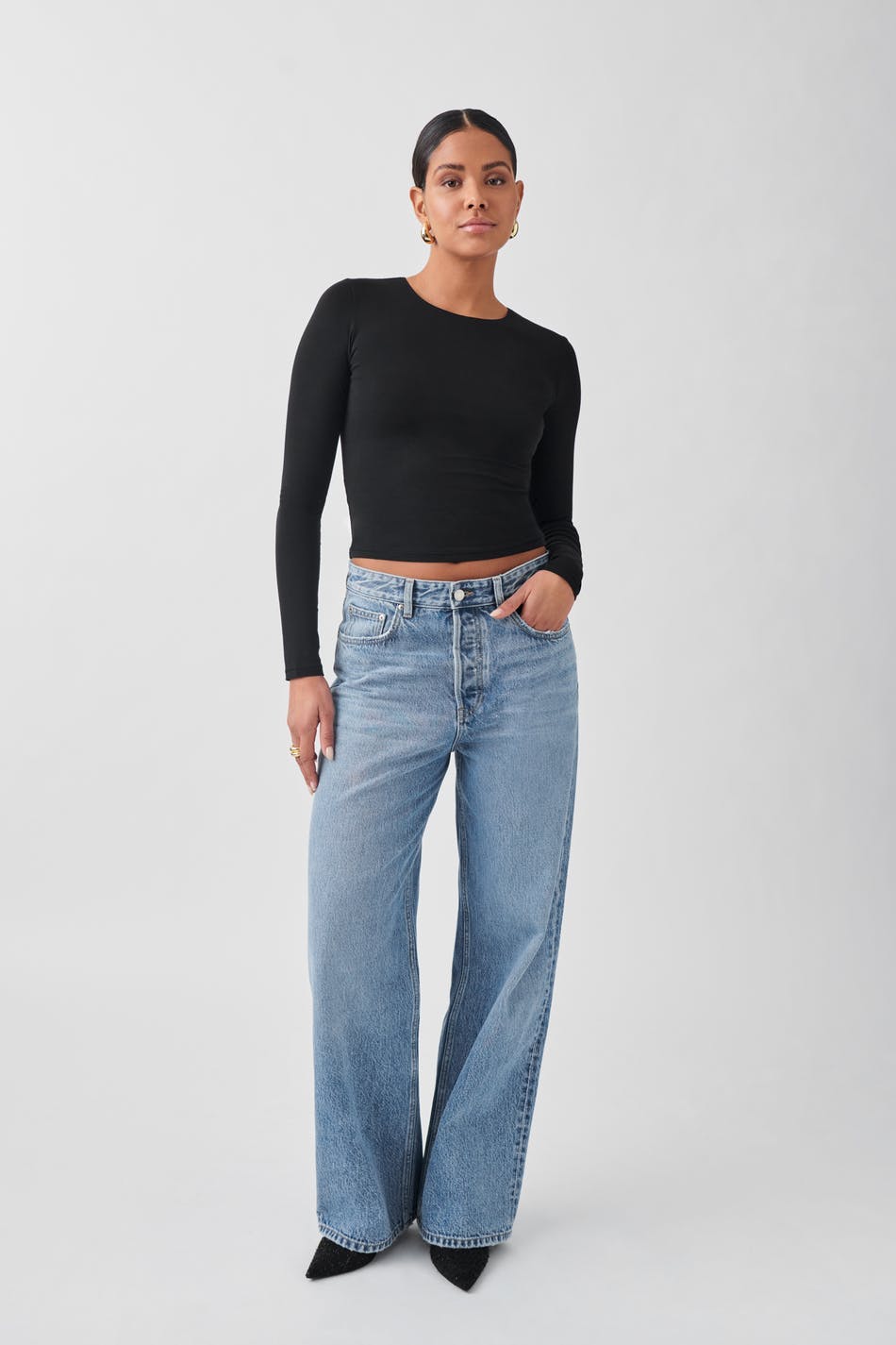 Basic clean top - Noir