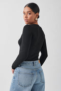 Basic clean top - Noir