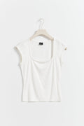 Soft touch tight top - Blanc cassé